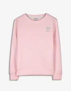 Sweatshirt - Glitterprint - roze