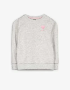 Sweatshirt - Glitterprint - lichtgrijs