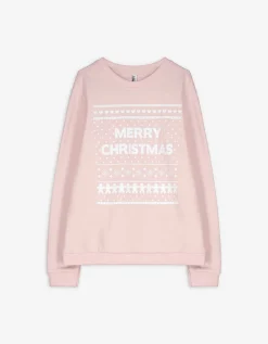 Sweatshirt - Kerst - roze