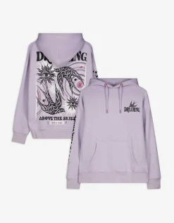 Sweatshirt - Print op rug - lila