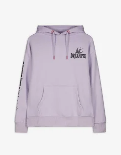 Sweatshirt - Print op rug - lila