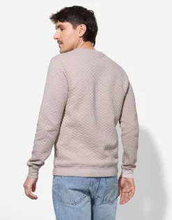 Sweatshirt - Ronde hals - beige