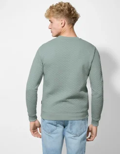 Sweatshirt - Ronde hals - turkoois