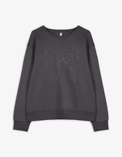 Sweatshirt - Sierkraaltjes - donkergrijs