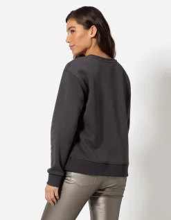 Sweatshirt - Sierkraaltjes - donkergrijs