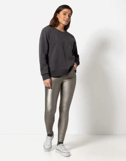 Sweatshirt - Sierkraaltjes - donkergrijs