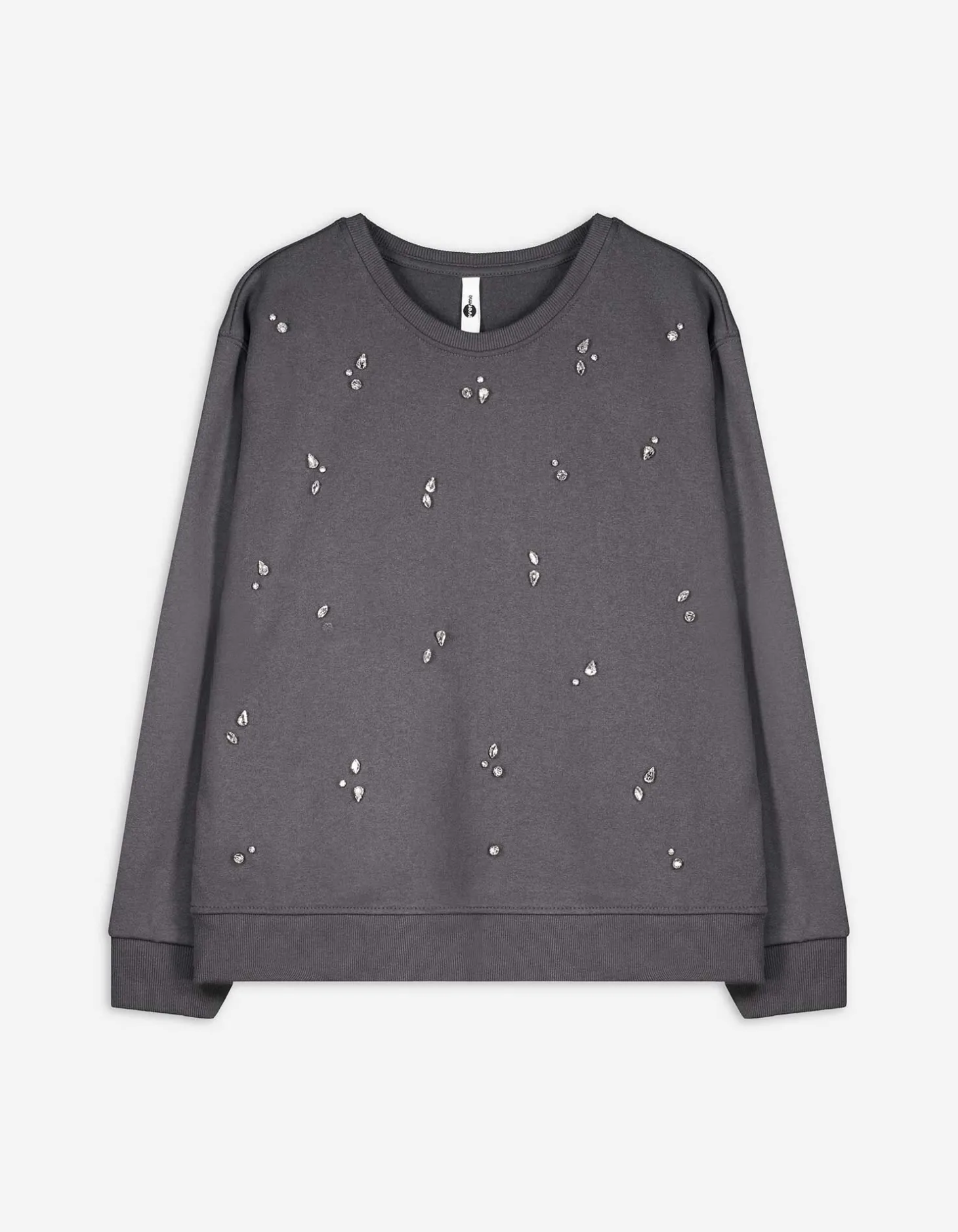 Sweatshirt - Siersteentjes - donkergrijs