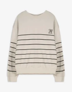 Sweatshirt - Strepen - beige
