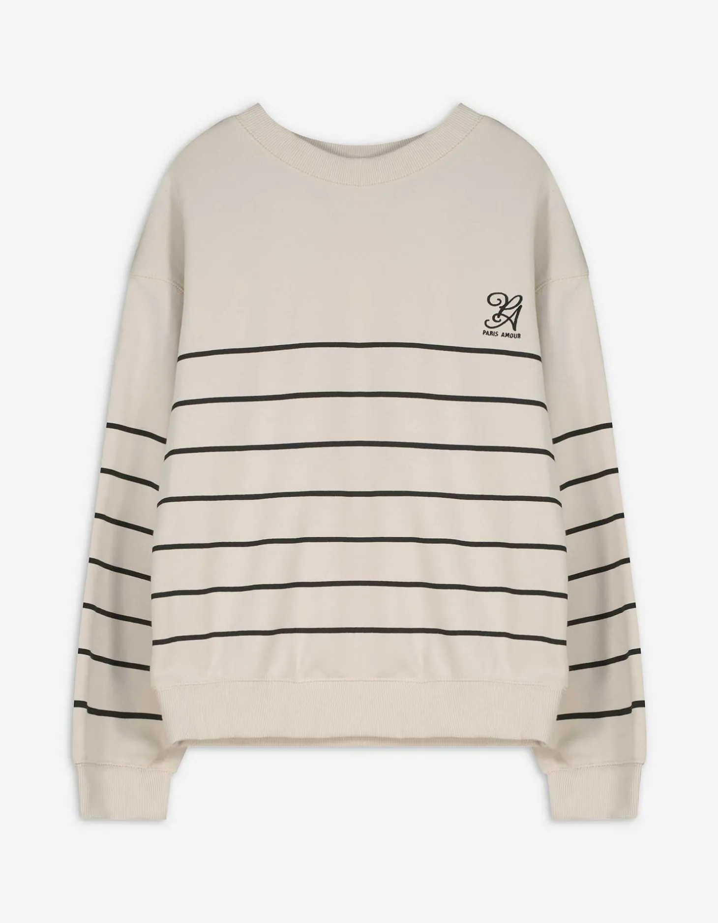Sweatshirt - Strepen - beige