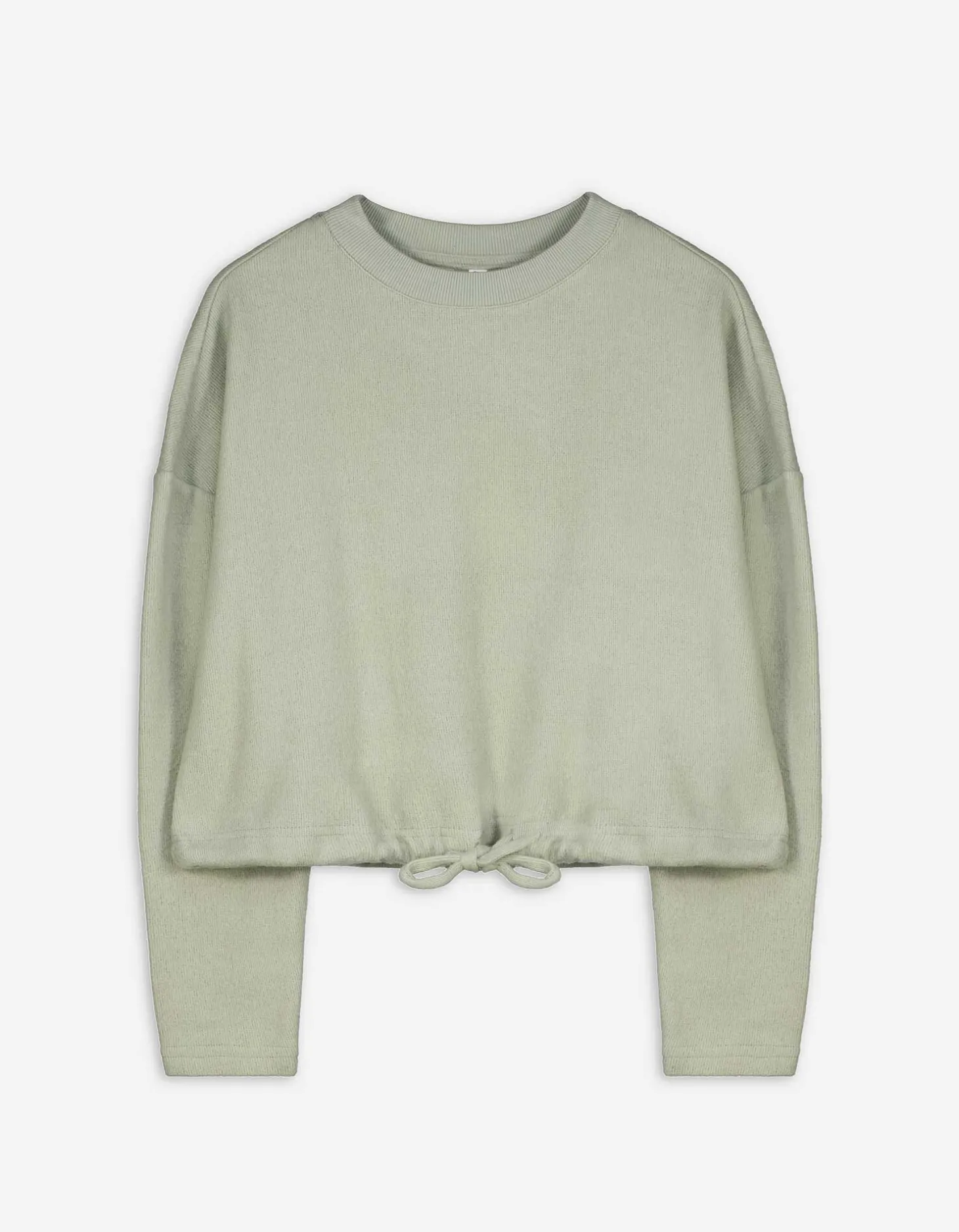 Sweatshirt - Tunnelkoord in de zoom - groen