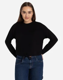 Sweatshirt - Tunnelkoord in de zoom - zwart