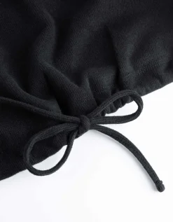 Sweatshirt - Tunnelkoord in de zoom - zwart