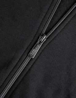Sweatvest - Capuchon met tunnelkoord - zwart