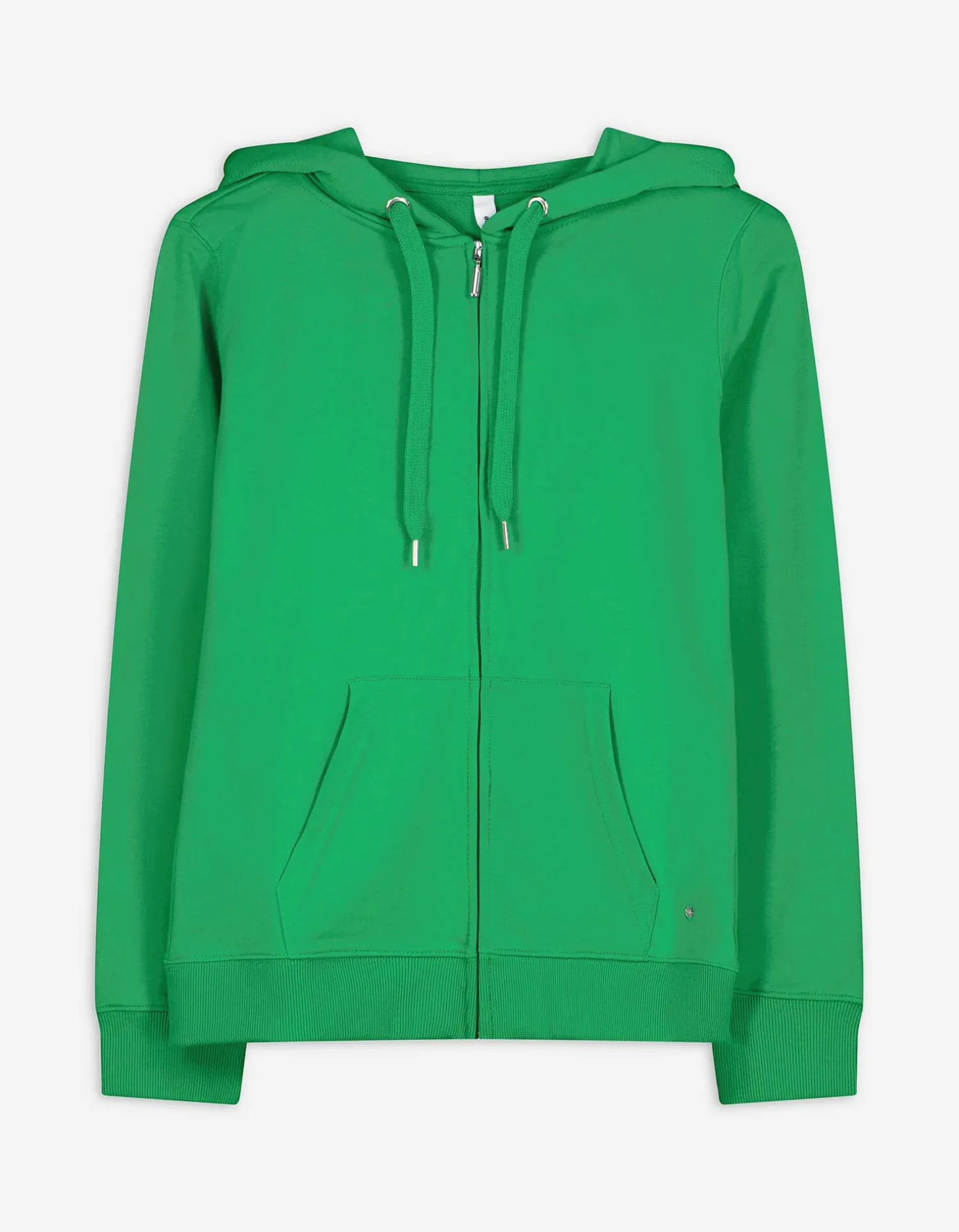 Sweatvest - Capuchon met tunnelkoord - groen