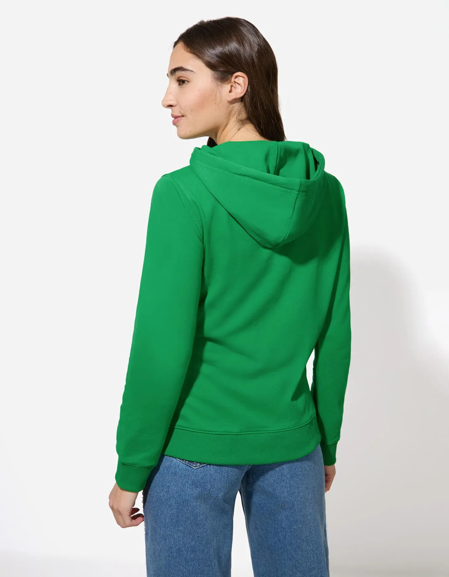 Sweatvest - Capuchon met tunnelkoord - groen