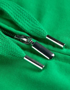 Sweatvest - Capuchon met tunnelkoord - groen