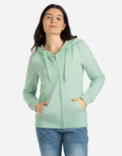 Sweatvest - Capuchon met tunnelkoord - groen