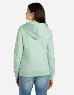 Sweatvest - Capuchon met tunnelkoord - groen