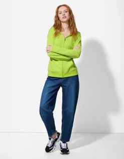 Sweatvest - Effen - groen