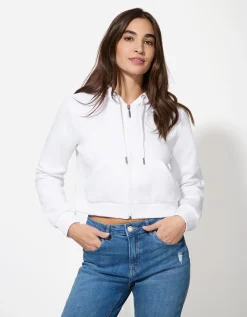 Sweatvest - Effen - wit