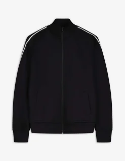 Sweatvest - Galons - zwart