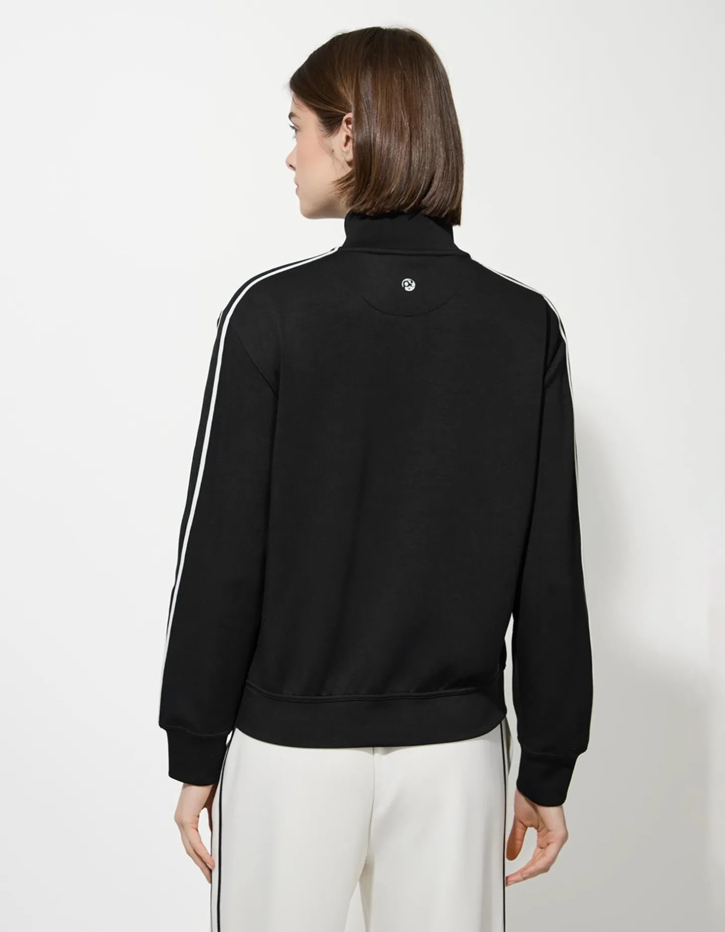 Sweatvest - Galons - zwart