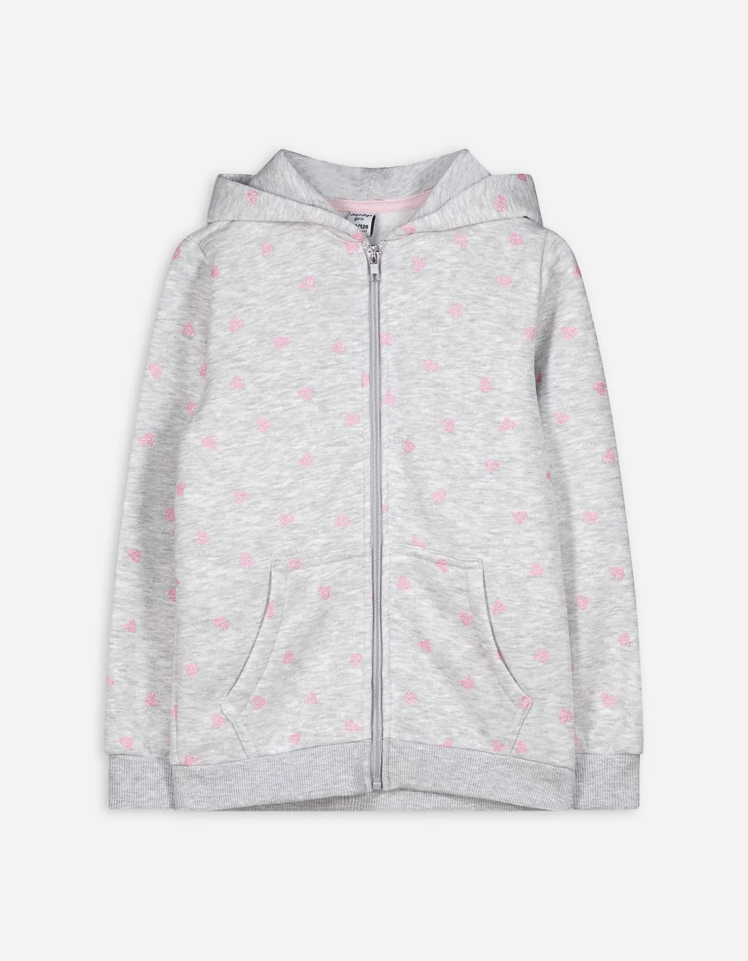 Sweatvest - Print all-over - lichtgrijs