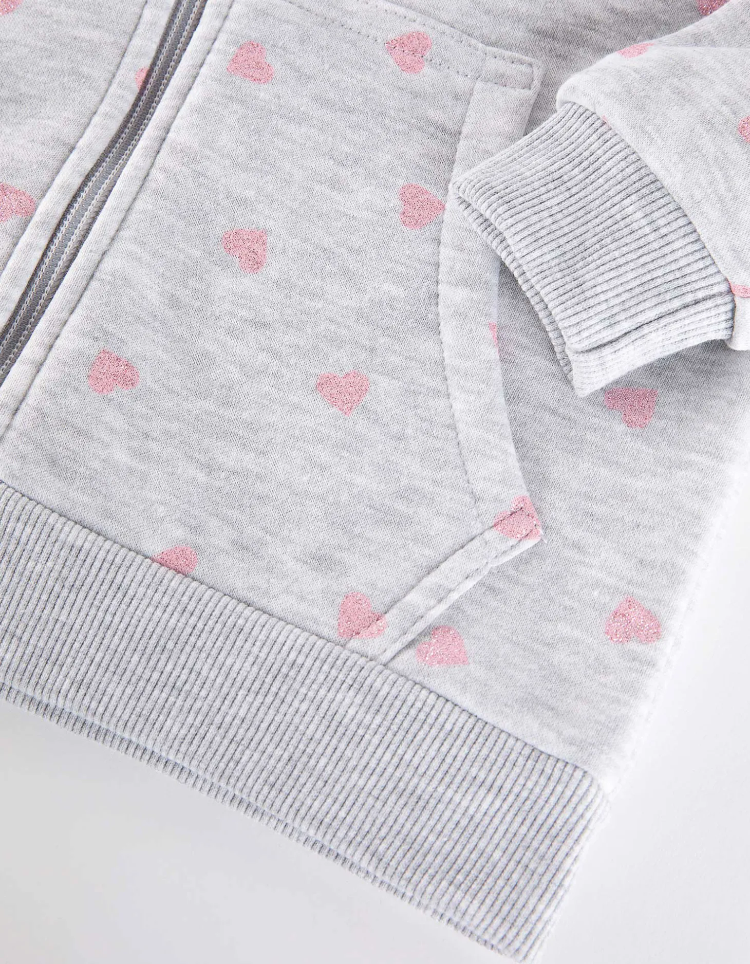Sweatvest - Print all-over - lichtgrijs