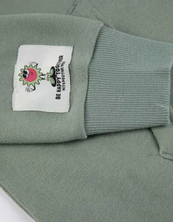 Sweatvest - Print op rug - groen