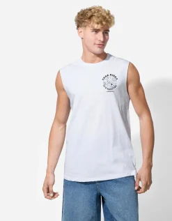 Tanktop - Afdrukken achteraan - wit