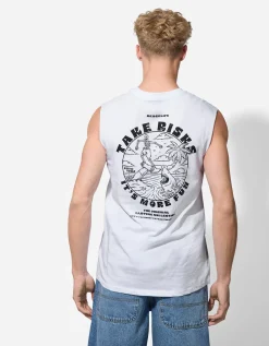 Tanktop - Afdrukken achteraan - wit