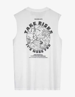 Tanktop - Afdrukken achteraan - wit