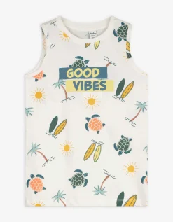 Tanktop - Print all-over - wit