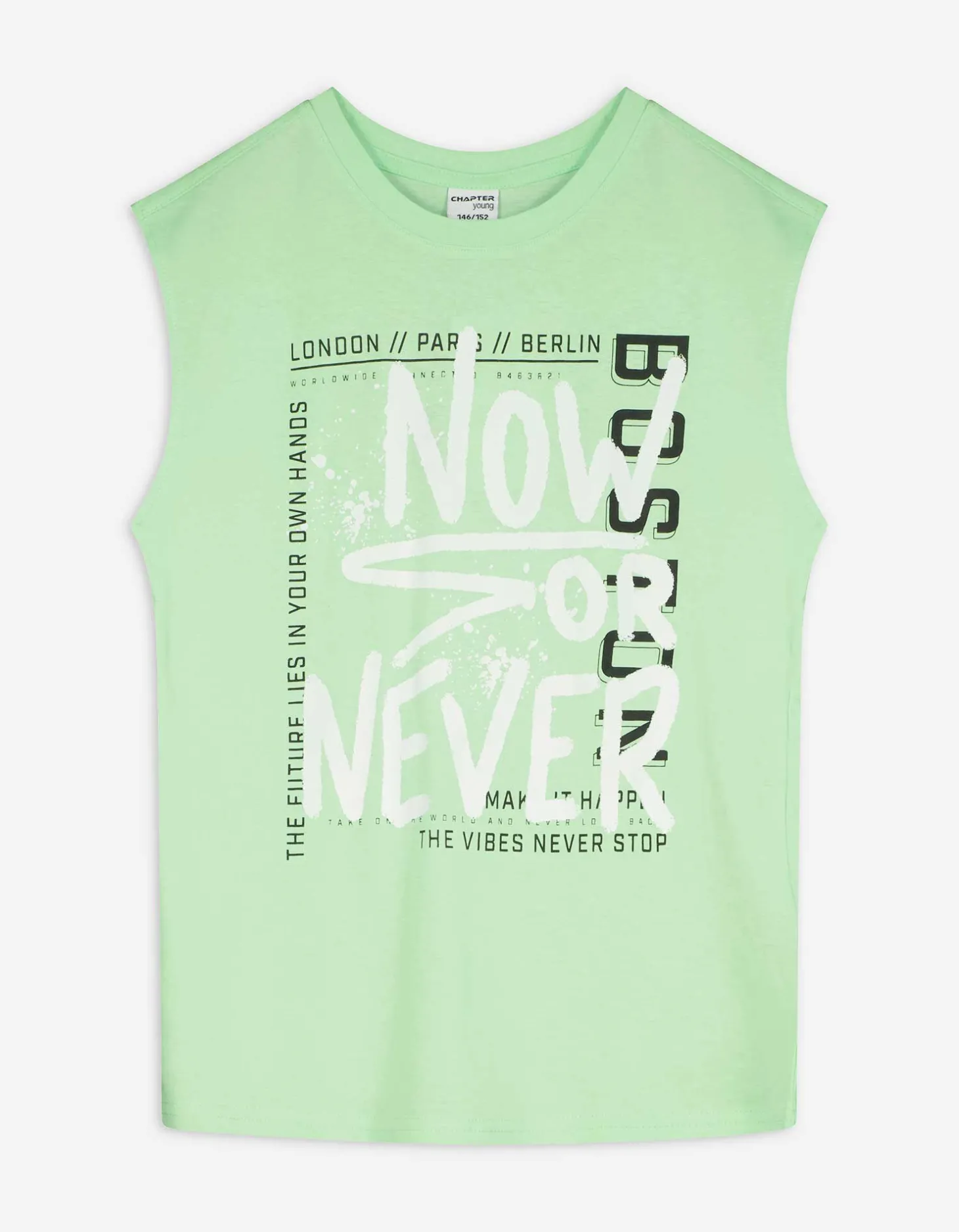 Tanktop - Vooropdruk - lichtgroen