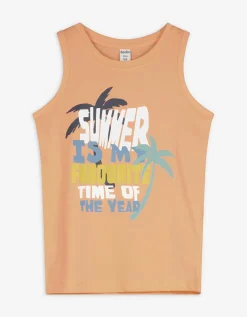Tanktop - Vooropdruk - oranje