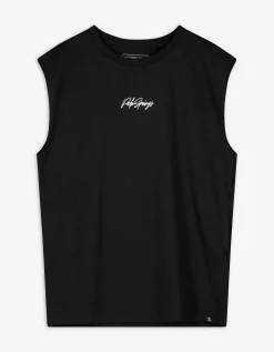 Tanktop - Vooropdruk - zwart