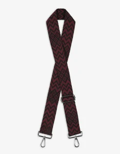 Tas riem - Motiefmix - donkerrood