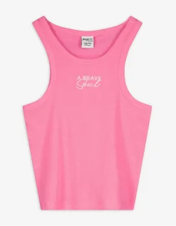 Top - Borduursels - pink