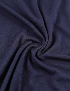 Top - Broderie - donkerblauw