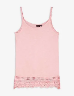 Top - Broderie - roze