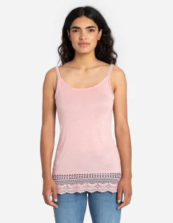 Top - Broderie - roze