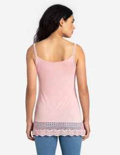 Top - Broderie - roze