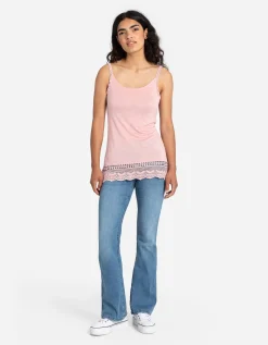 Top - Broderie - roze