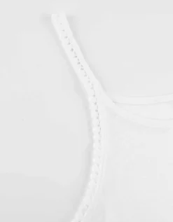 Top - Broderie - wit
