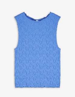 Top - Gekreukte look - blauw