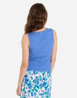 Top - Gekreukte look - blauw