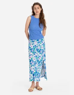 Top - Gekreukte look - blauw