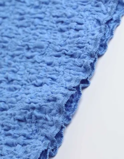 Top - Gekreukte look - blauw