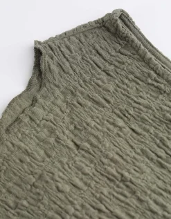 Top - Gekreukte look - donkergroen