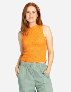 Top - Gekreukte look - oranje